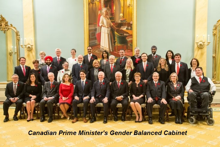justin-trudeau gender balanced cabinet
