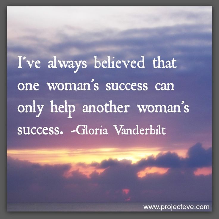 one woman's sucess